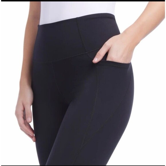 Danskin Ladies' Brushed Leggings Reflective dots Side Pockets Size M Athleisure - Picture 12 of 16